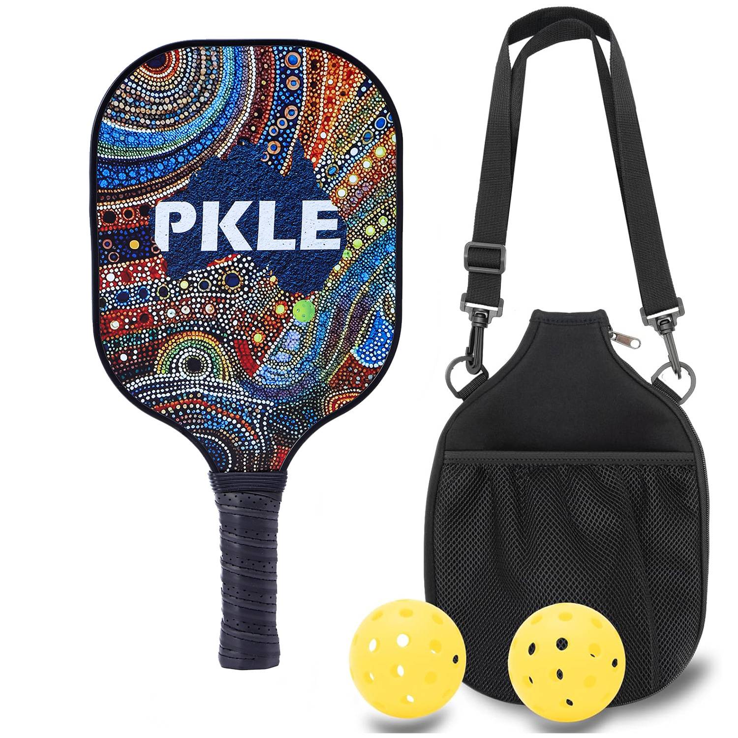 [Glass Fiber Piccoon racket] 1 shot+2 ball+1 storage backpack+leather carton [Model 217]